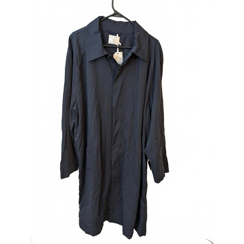 Stylus x LaDarius Campbell Men's XL Ultra Lightweight Trench Coat Navy NWT